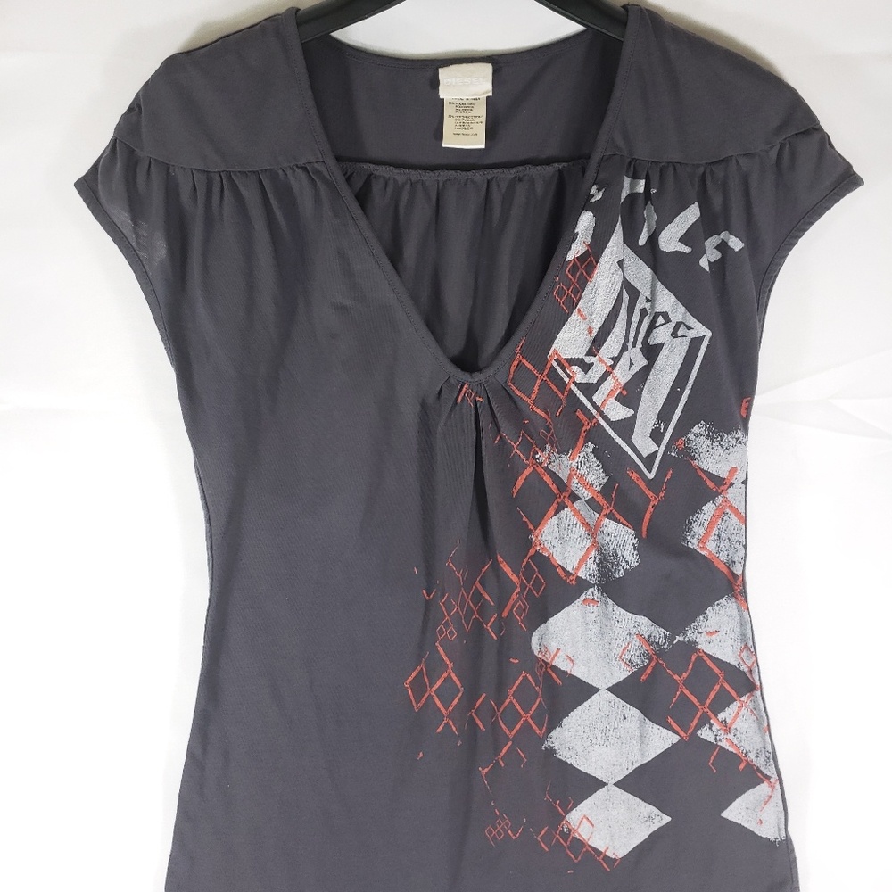 diesel womens size large short sleeve shirt